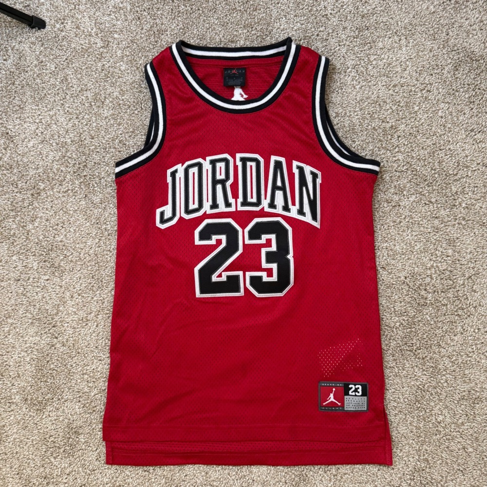 Jordan Air Chicago Bills Michael Jordan Red Basketball Jersey Kids M 10-12